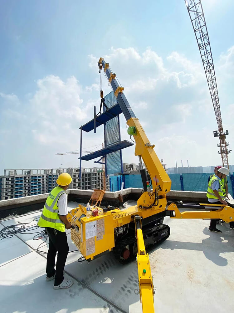 Pictures of spider crane operation